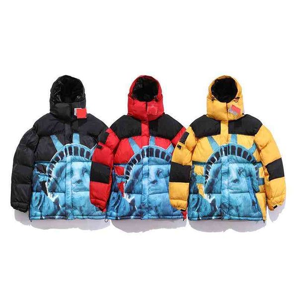

men's & parkas digner down ets parka womens letter printing winter coupl clothing coat outerwear embroidery puffer et for male size, Black