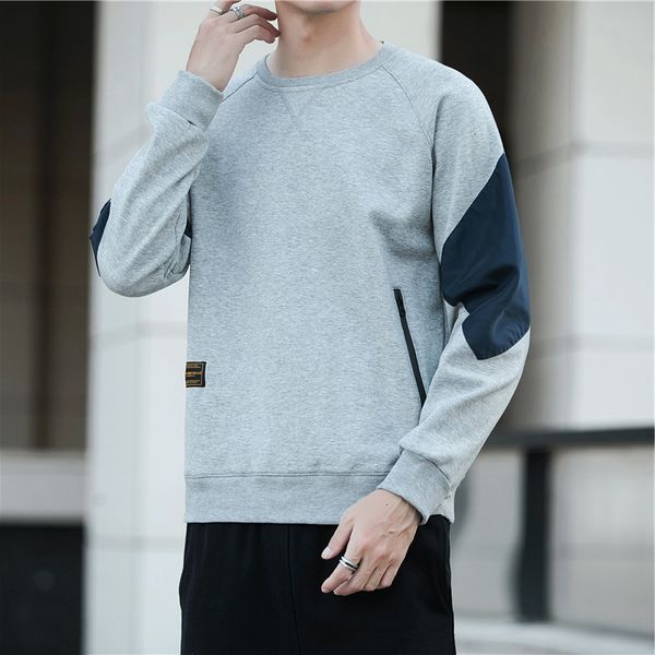 

ne plush round winter men's sweater autumn winter thiened loose versatile long sve t-shirt bottomed shirt, Black