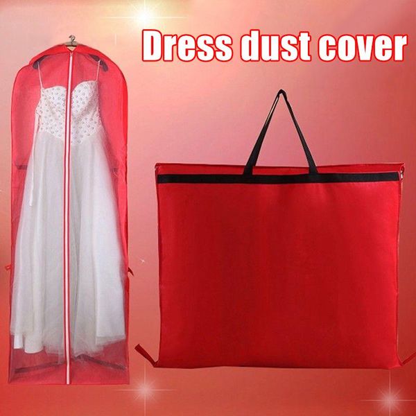 

clothing & wardrobe storage garment dress cover long bridal wedding dresses gown zip clothes bag h88f