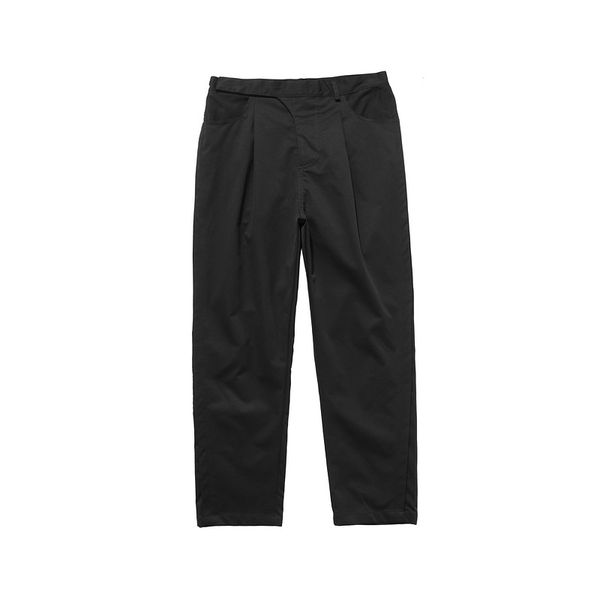 

20ss new style wiast adjust casual pants men women 100% cotton loose fit summer men straight pants, Black