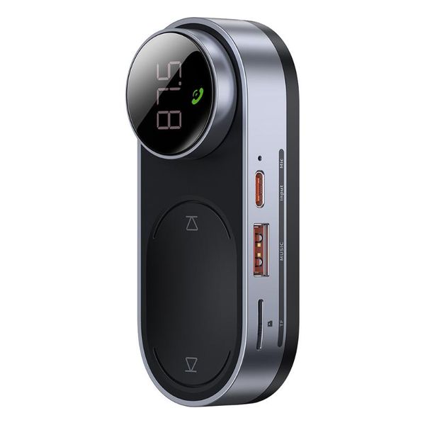 

car headlights magnetic solar bluetooth-compatible 5.0 receiver fm transmitter modulator wireless mp3 player usb charger aux handsfree