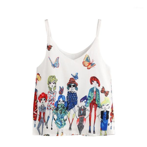 

camisoles & tanks women crop summer casual print strap tank feminino ladies elastic sleeveless cami shirt vest camisole s-xxl, Black;white