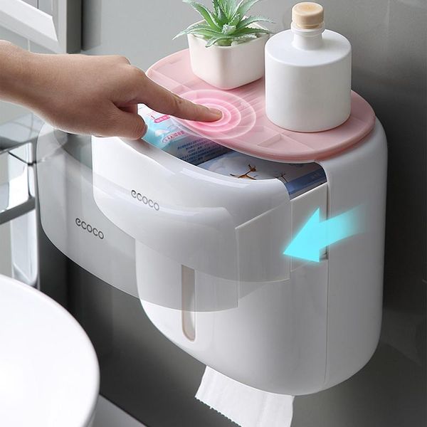

toilet paper holders wall mounted waterproof holder shelf multifunctional storage box for bathroom accessories