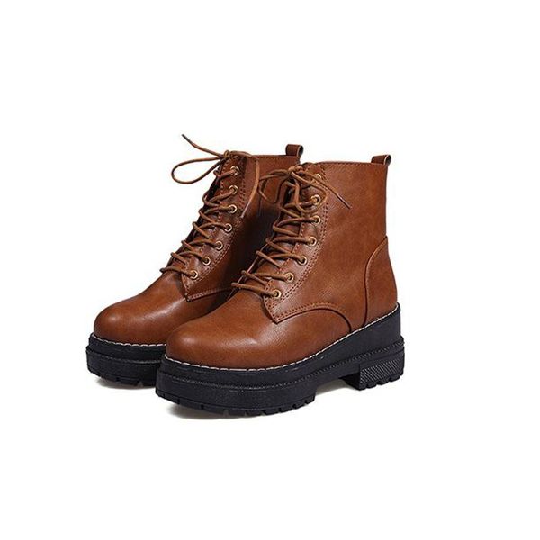 

boots fashion women casual ankle woman's arrived motorcycle mature female softable pu stylish lady shoes, Black