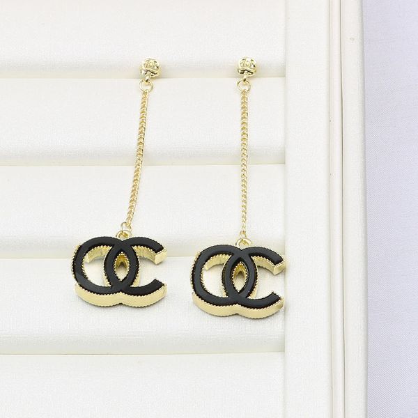 

small fragrance long tassel earrings for women accessories black friday, Golden