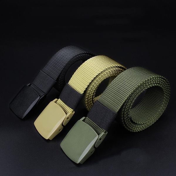 

waist support automatic buckle nylon belt male army tactical mens military canvas belts cummerbunds strap waistband, Black;gray