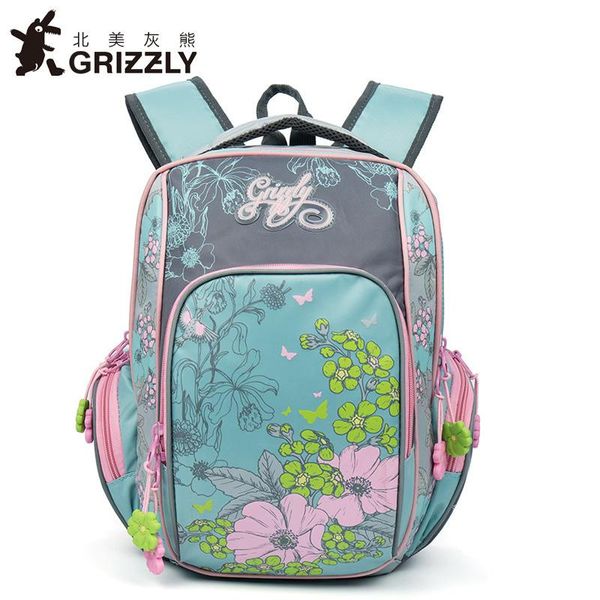 

fashion flower butterflies printed nylon lightweight fluorescent kids backpacks backbone protection schoolbags for girls school bags