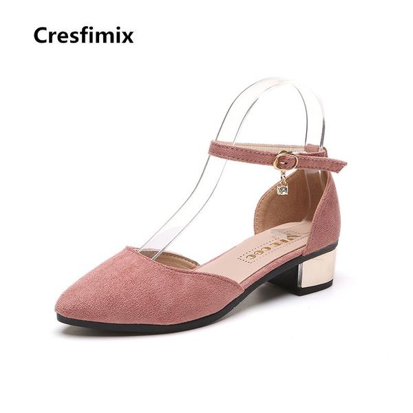 

dress shoes cresfimix zapatos de mujer women cute pink spring and summer high heel female buckle strap comfortable heels sapatos, Black