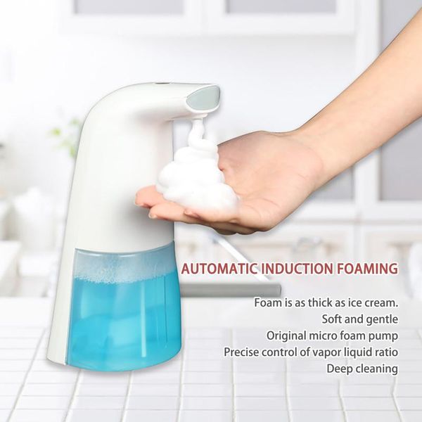 

liquid soap dispenser automatic sensor foam/drip/spray vertical touchless induction electric 600ml capacity