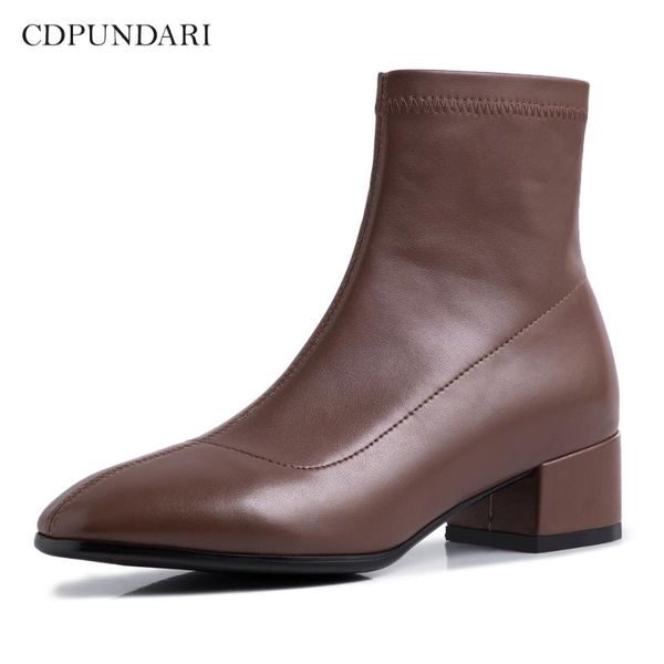 

boots cdpundari ankle for women low heel ladies shoes woman chaussure femme black red gray