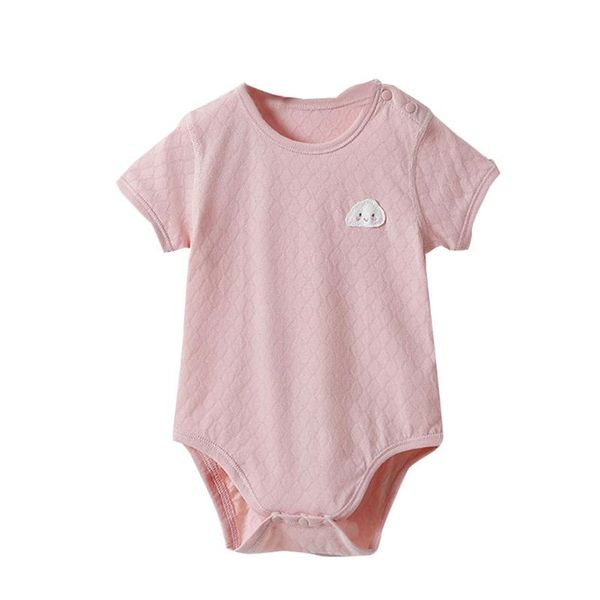 

rompers born baby clothes short sleeve bodysuits 100% soft long-staple cotton for girl and boy, Blue