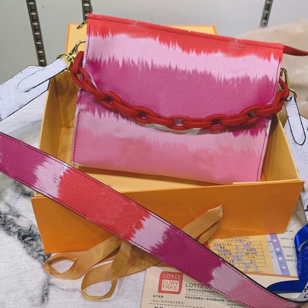 

tie dye gradient color hand bags women cross body bag clutch floral wide strap shoulder belt chains bag purse wallets messenger toiletry bag