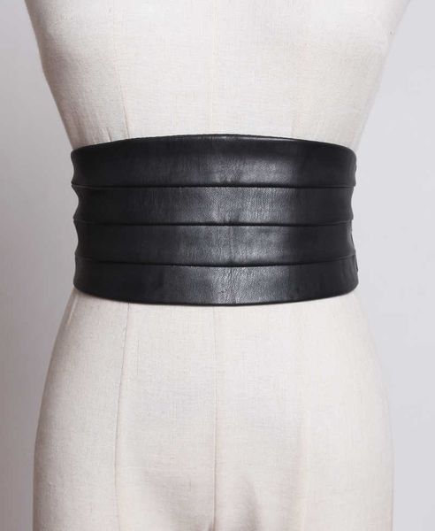 

multicolor black red pu leather elastic wide belt personality women new fashion tide all-match spring 2021, Black;brown