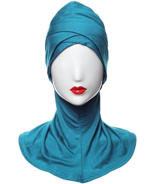 

scarves full cover inner cross hijab caps muslim turban hat for women islamic underscarf bonnet solid modal neck head under scarf hats, Blue;gray