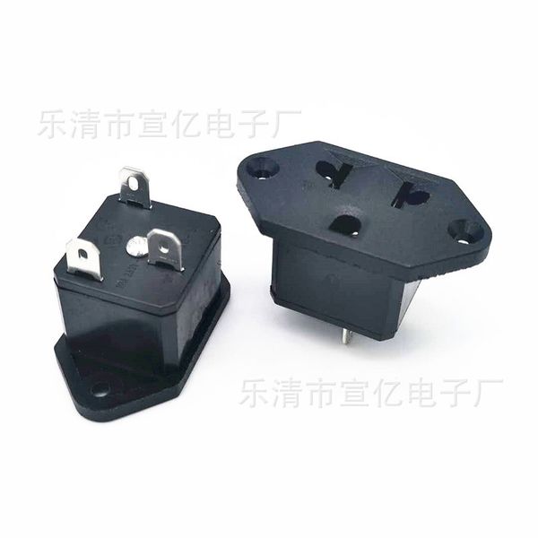 

ac-01 power 16a250v card brazilian output base pin three core quincunx socket with screw