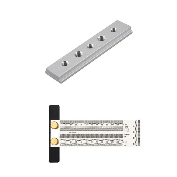 

pcs 100 mm m6+m8 t slot nut t-track sliding & 1 high-precision scale ruler t-type hole storage bags