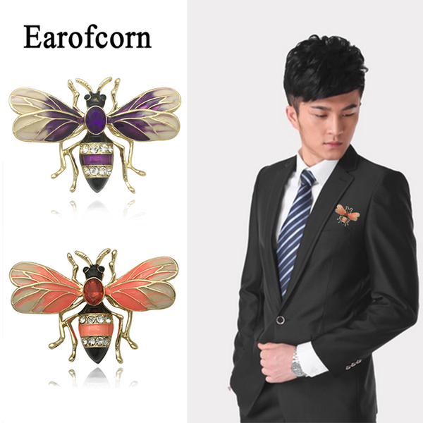 

pins, brooches earofcorn exquisite insect series bee atmosphere retro rhinestone butterfly accessories, Gray