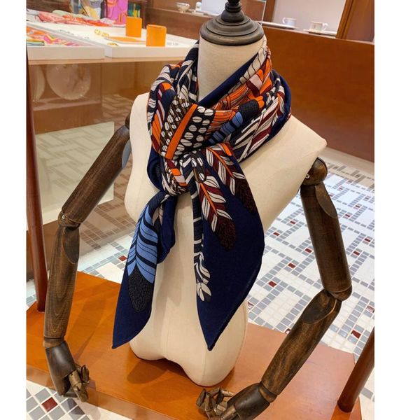 

scarves l winter cashmere scarf for women wraps warm shawl floral print brown high qulity chief lady, Blue;gray