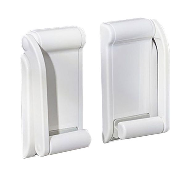 

tissue boxes & napkins 2 sets of practical bathroom towel holder racks (white)