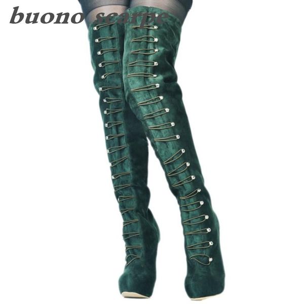 

boots autumn and winter cashmere women over knee, Black