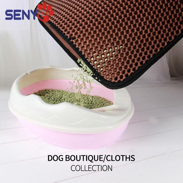 

cat beds & furniture double-layer litter pad sand-proof and waterproof mat pet clean products for cats accessories