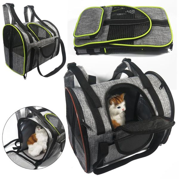 

breathable dog carrier sturdy reflective pet backpack lightweight travel puppy carrying bag security clip accessories car seat covers