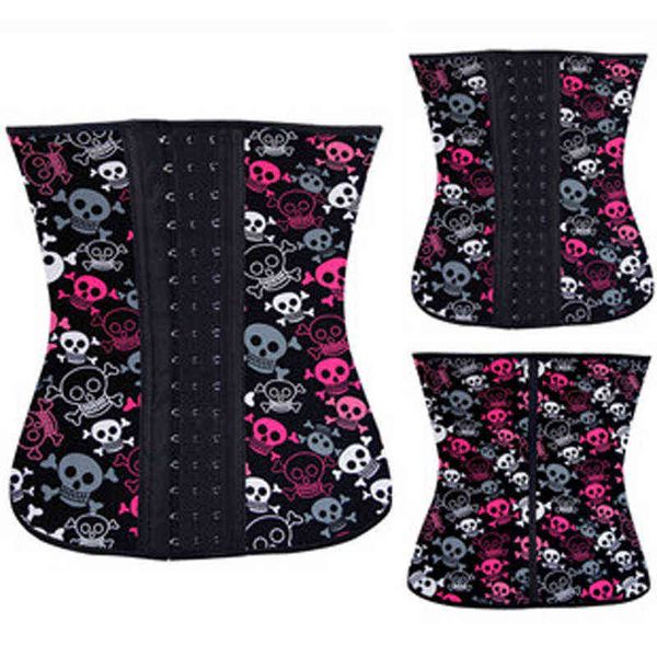 

waist tummy shaper rubber corset colorful graphic body shaping cloth