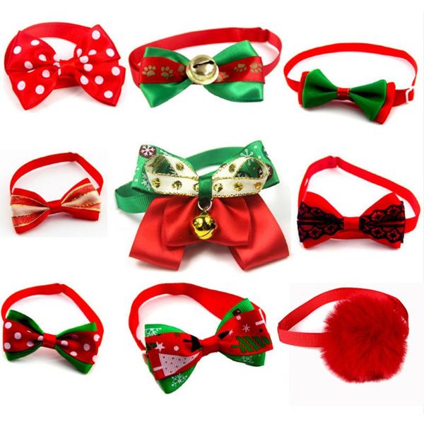 

year pet bow tie cute cat neck collar dog bowtie for christmas party cosplay accessories apparel