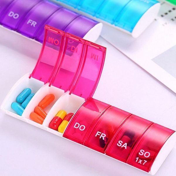 

storage bags colorful one week plastic container organizer portable 7 day box durable case home supplies