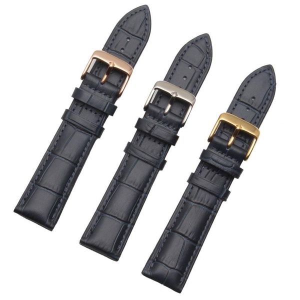 

watch bands strap genuine leather straps bracelets 12mm 18mm 20mm 14mm 16mm 19mm 22mm accessories men blue belt band, Black;brown