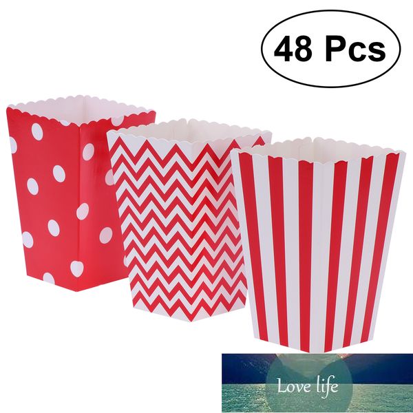 48pcs Popcorn Corton Paper Popcorn Boxs Box Box Party Favors поставляет декоративные посуды для дня рождения детский душ