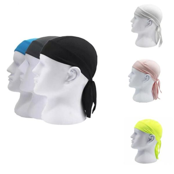 

quick dry pure cycling cap head scarf summer men running riding bandana headscarf ciclismo pirate headband caps & masks, Black