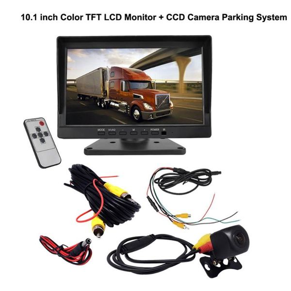 

car video 1280*800 10.1 inch color tft lcd monitor + ip68 starlight night view vehicle camera backup parking system