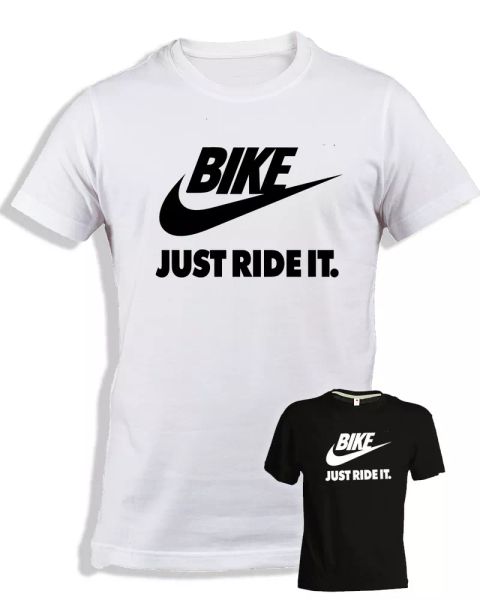

tshirt bike just ride it black or white gift cyclist bicycle lover, White;black