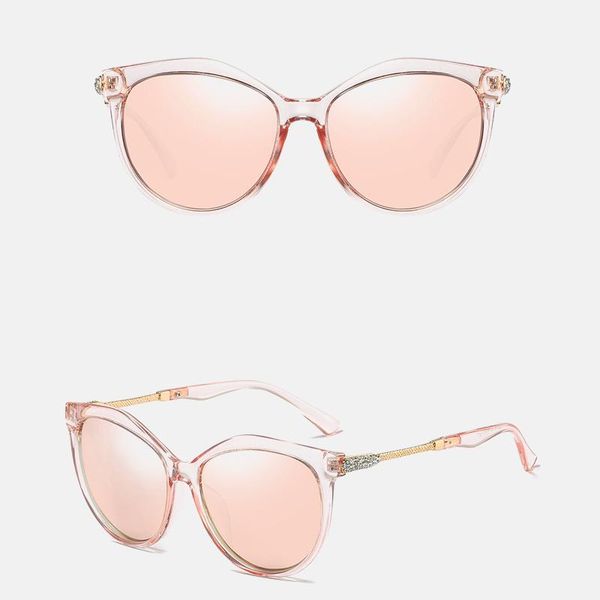 

sunglasses women's round polarized classic retro gradient lens, White;black