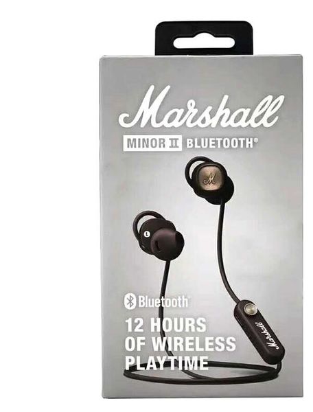 

marshall minor ii bluetooth headphones wireless earphones dj perfect sound headsets magnetic pause function factory store