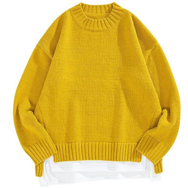 

men's sweaters varsanol o-neck clothing 2021 fashion solid knitwear pullovers winter men black knit sweater homme oversized, White;black