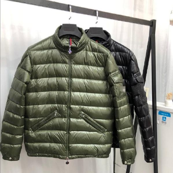 

running jackets lightweight down jacket men's autumn and winter fashion business warm standing collar white duck short, Black;red