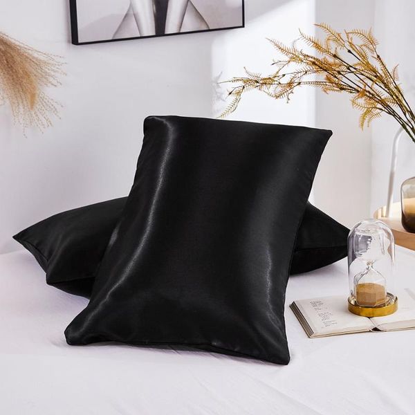 

cushion/decorative pillow home decor solid imitated silk silky satin throw case cushion cover decorative for sofa living room pillowcase 2 p
