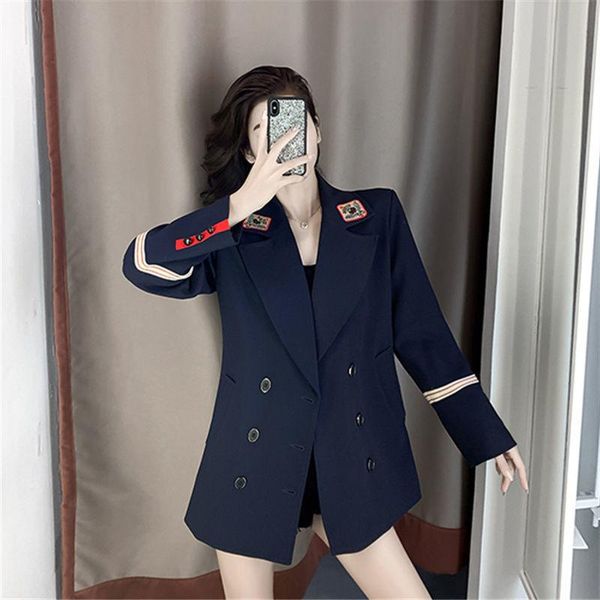 

women's suits & blazers autumn and winter ladies casual small suit fashion long-sleeved one-piece jacket, White;black