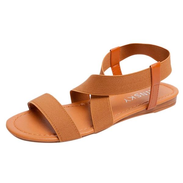 

sandals women 2021 fashion summer beach roman sandal ladies open toe flat casual female shoes, Black