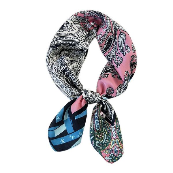 

scarves 70x70cm square thin foulard head band shawls and wraps neckerchief neck scarf diy headband wristband decorative, Blue;gray
