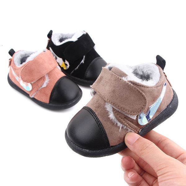 

walker baby shoes cotton 1-3 years old winter men's plush thickened soft bottom children's girls wear warm little 2707
