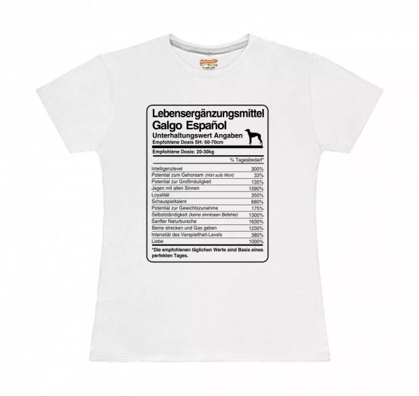 

t-shirt womens dose galgo espanol life supplements by siviwonder, White;black