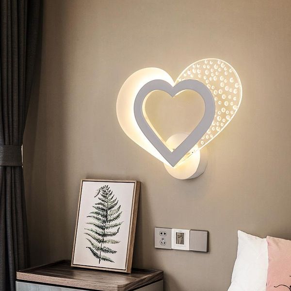 

wall lamp romantic love modern simple bedside stair led lightcreative personality corridor bedroom mirror light