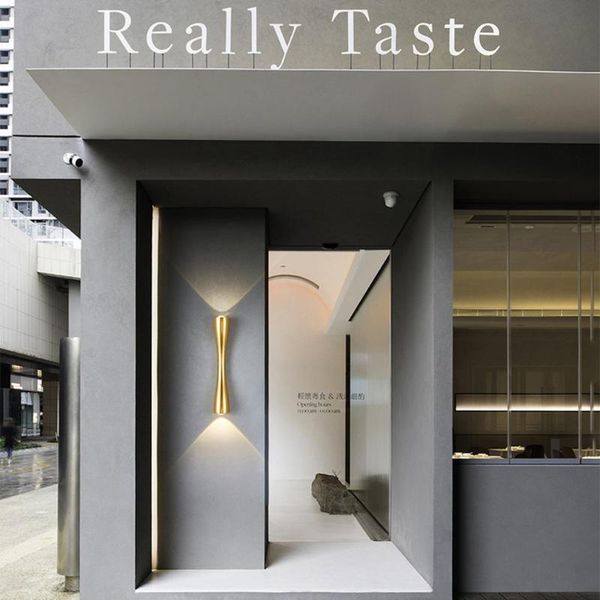 

wall lamp modern minimalist led outdoor waterproof ip65 hallway aisle courtyard bedside stairs long horn good quality