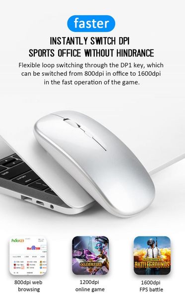 

mouse 2.4g wireless bluetooth dual mode silent rechargeable in stock mice