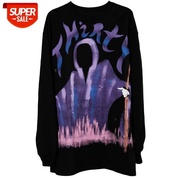 

uncledonjm devil print long sleeve t shirt for women harajuku graphic shirts hip hop oversized mens clothing wy007 #zn5v, White;black
