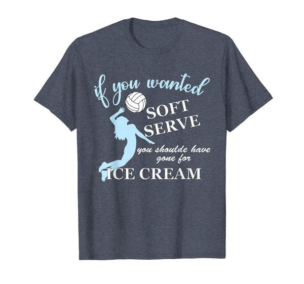 

libero if you wanted soft serve ice cream volleyball t-shirt, White;black