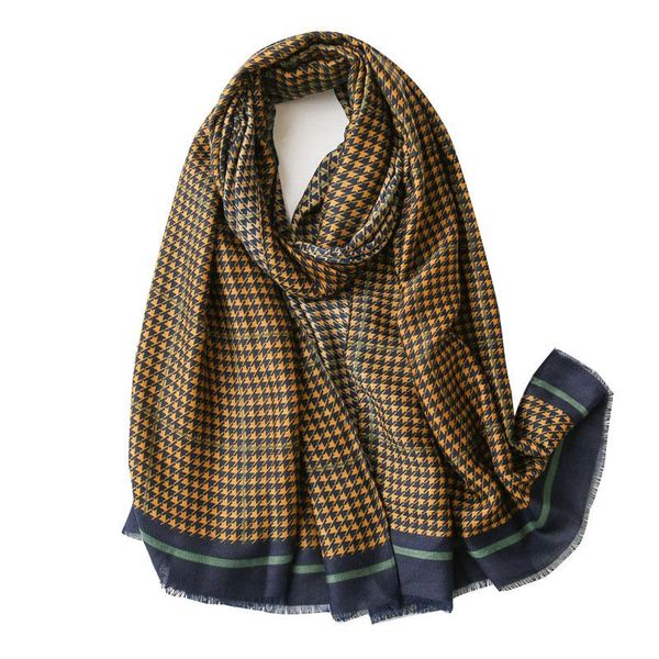 

scarves 2021 women fashion plaid viscose shawl scarf lady wrap pashmina stole bufanda muslim hijab bandana ladies, Blue;gray